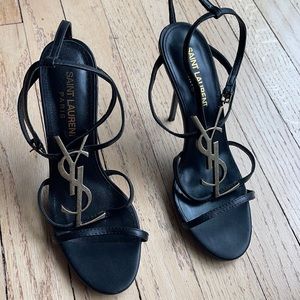 Saint Laurent Cassandra leather sandals size 38